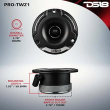 Load image into Gallery viewer, DS18 3.8in Super Bullet Tweeter Compression TW 100 Watts RMS 1in Aluminum Vc 4 ohm