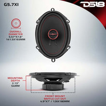 Load image into Gallery viewer, DS18 5x7in 50 Watts RMS 4 ohm 2-Way Coaxial Speaker System Universal Fit