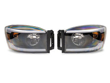 Load image into Gallery viewer, Raxiom 06-09 Dodge RAM 1500/2500/3500 Axial Headlights w/ SEQL LED Bar- Black Housing (Clear Lens)
