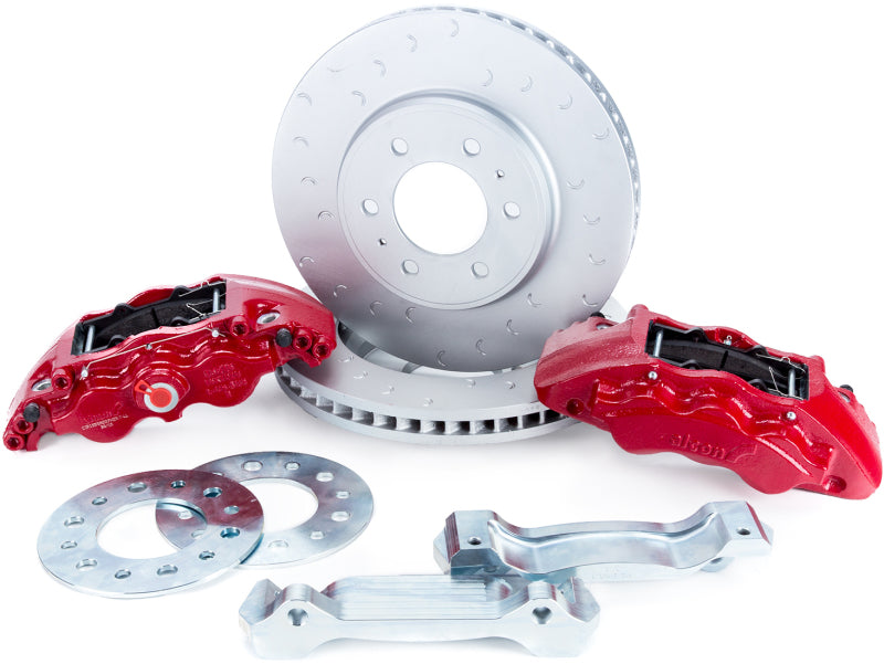 Alcon 09-20 F-150/Raptor Gen1-2 347x36mm Rotors 6-Piston Red Front Brake Kit Requires alcAC011507NAN ALABKF1559BE11