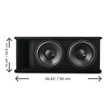 Load image into Gallery viewer, DS18 Dual 12in Loaded 1500 Watts RMS 2x ZR12.4D Ported Enclosure w/ Subwoofer
