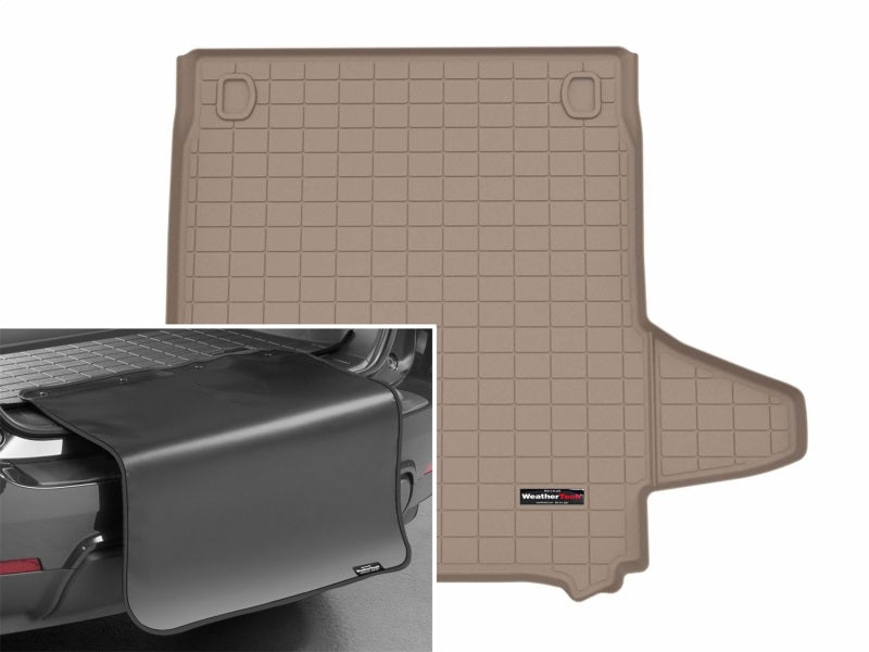 WeatherTech 25-26 Porsche Panamera E-Hybrid Trunk Cargo Liner w/Bumper Protector - Tan 411853SK