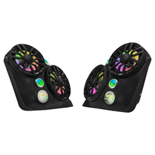 Load image into Gallery viewer, DS18 2015+ Polaris Slingshot Front Fender Dual 8in Speakers &amp; Enclosure w/ LED Lights