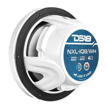 Load image into Gallery viewer, DS18 Marine 8in 2-Way 175 Watts RMS 4 ohm Digital LED Lights Bullet Tweeter Covers Included White