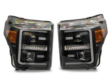 Load image into Gallery viewer, Raxiom 11-16 Ford F-250 Super Duty LED Projector Headlights - Black Housing (Clear Lens)