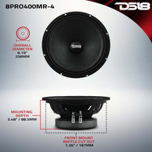 Load image into Gallery viewer, DS18 8in 200 Watts RMS 4 ohm Mid-Range Loudspeaker High Sensitivity 104dB