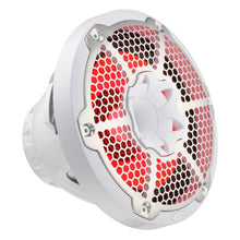 Load image into Gallery viewer, DS18 Hybrid Marine Speaker w/ Driver And RGB LEDs 10in 2-Way 450 Watts RMS 4 ohm White w/ Cover