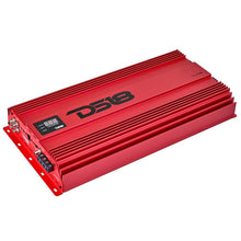 Load image into Gallery viewer, DS18 1-Channel Amp 15000 Burst/0.5ohm 8000/1ohm 4800/2ohm 2500/4ohm Watts RMS w/ Voltmeter Red