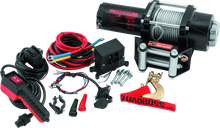 Load image into Gallery viewer, QuadBoss Winch Kit - 39ft x 7/32in Cable - 3.5hp - Roller Fairlead - Wired Remote - 3500lb