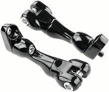 Load image into Gallery viewer, Kuryakyn Adjustable Passenger Peg Mounts for Harley-Davidson Touring and Indian Models Gloss Black