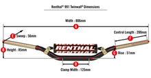 Load image into Gallery viewer, Renthal 09-12 KTM SX/SX-F/ 06-13 Suzuki RM/RMZ/ 18-21 Yamaha YZ-F 7/8 Twinwall Handlebar - Black