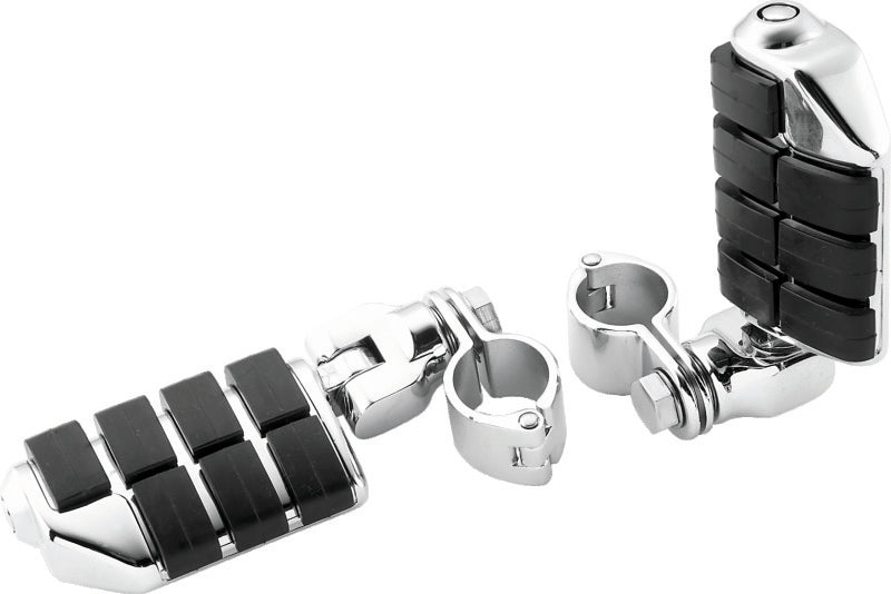 Kuryakyn Dually ISO Pegs With 1-1/4inch Clamp Chrome (Pair)