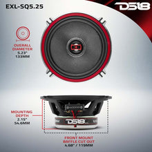 Load image into Gallery viewer, DS18 5.25in 80 Watts RMS 3 ohm 2-Way Coaxial Speakers And Component System w/ Fiberglass Cone