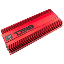 Load image into Gallery viewer, DS18 1-Channel Amp 18000 Burst/0.67ohm 10000/1ohm 5800/2ohm 3500/4ohm Watts RMS w/ Voltmeter Red