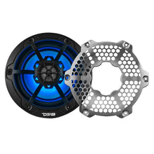 Load image into Gallery viewer, DS18 NXL-M Series Spkr w/ RGB LED Lights 6.5in 2-Way 100 Watts RMS 4 ohm Blk Grill Detached w/ Cover