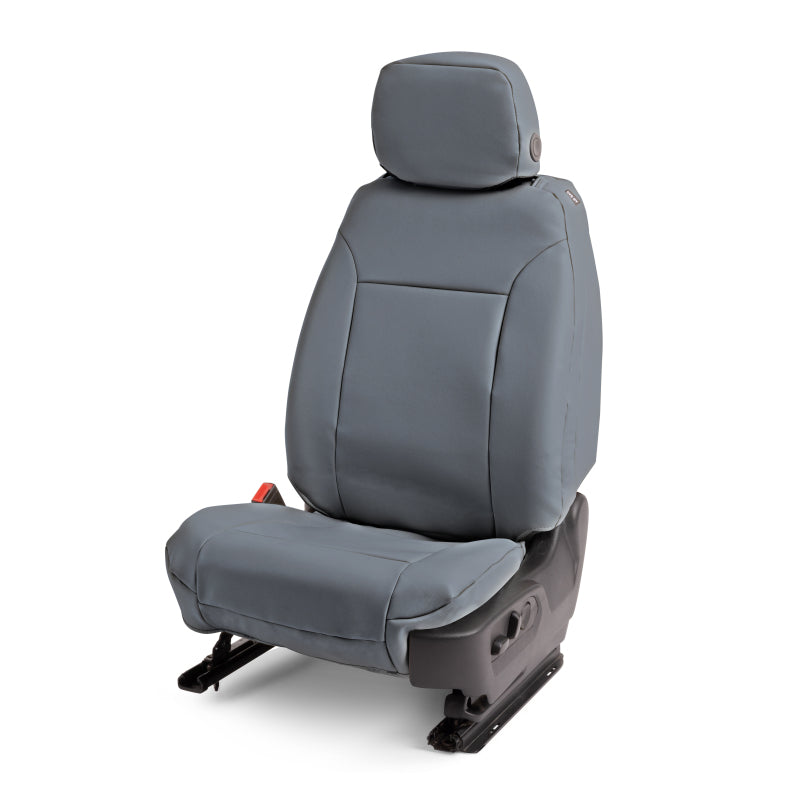 Covercraft 19-21 Chevrolet Silverado/ Leatherette PrecisionFit Front Row Seat Covers - Med Grey