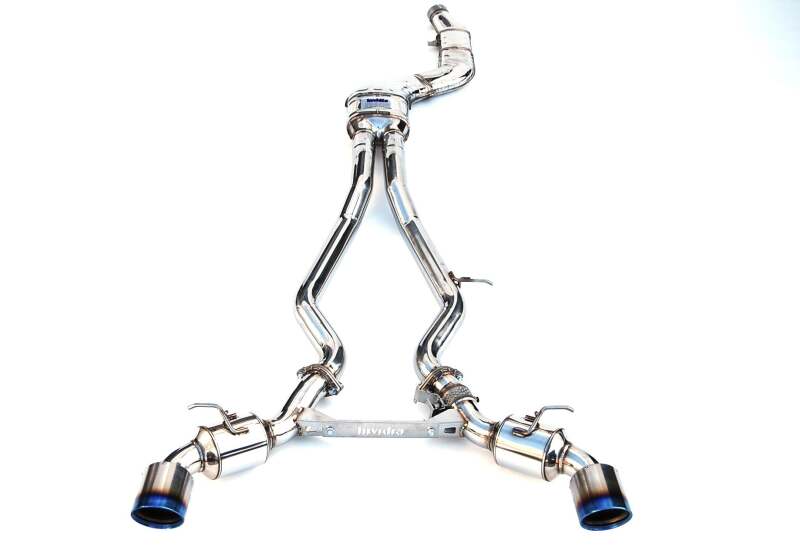 Invidia 2019+ Toyota Supra Dual N1 w/ Valve Rolled Titanium Tip Cat-back Exhaust HS19TSP4VGD1RT