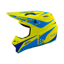 Load image into Gallery viewer, Answer 26 AR1 Mototown Helmet Matte Hyper Acid/Cyan/Dark Blue Youth - Small