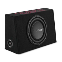 Load image into Gallery viewer, DS18 Single 10in Shallow Enclosure w/ Subwoofer 350 Watts RMS Sealed Black Carpet