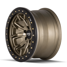 Load image into Gallery viewer, Dirty Life 9303 DT-1 17x9/8x165.1 BP/-12mm Offset/130.8mm Hub Satin Gold Wheel - Beadlock - GTR Auto