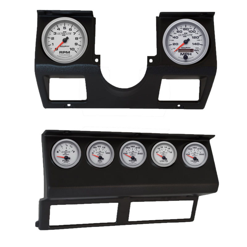 Autometer Ultra-Lite II Direct Fit Dash Kit 87-96 Jeep Wrangler YJ (Tach/MPH/FL/OilP/WTMP/VLT/TRNS) 7040-14
