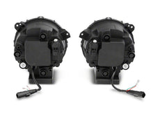 Load image into Gallery viewer, Raxiom 18-23 Jeep Wrangler JL Axial Series 9-In LED Angel Eye Headlights- Black Housing (Clear Lens)