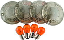 Load image into Gallery viewer, Bikers Choice 86-17 H-D Models Smoked Turn Signal Flat Lens/Amber Bulb Kit H-D 69308-02