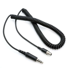 Load image into Gallery viewer, Rugged Radios Firetruck Intercom Headset Coil Cord for Firecom Style Jacks 5 Foot