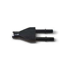 Load image into Gallery viewer, Russell Adapter Y-Block 3/8in Sae Quick Disconnect Female To 2X 3/8in Sae Qd Male Blk Anodized