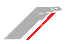 Load image into Gallery viewer, APR Sideburn Stickers - Silver APR/Red Stripe (Pair) PM100333