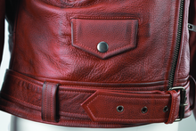 Load image into Gallery viewer, Kuryakyn Leather By River Road Arabian Spice Leather Jacket Red Womens - Small