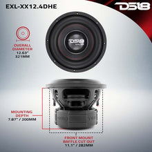 Load image into Gallery viewer, DS18 12in 2000 Watts RMS 4 ohm DVC High Excursion Subwoofers w/ Deep Aggressive Bass