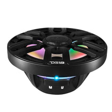 Load image into Gallery viewer, DS18 Marine 8in 2-Way 175 Watts RMS 4 ohm Digital LED Lights Bullet Tweeter Covers Included Black