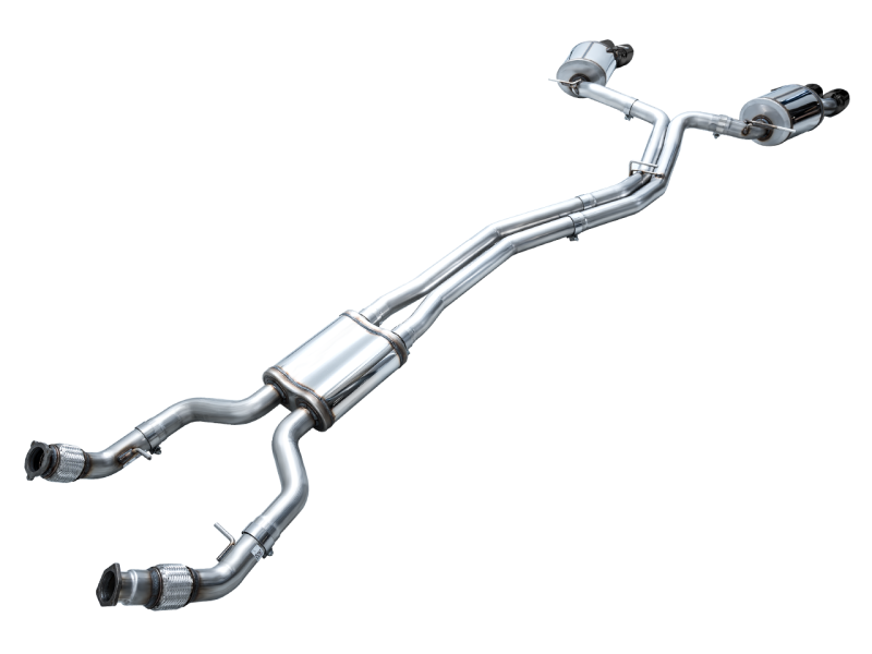 AWE Tuning 19-23 Audi C8 S6/S7 2.9T V6 AWD Touring Edition Exhaust - Diamond Black Tips 3015-43107