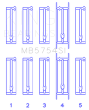 Load image into Gallery viewer, King Engine Bearings Chevrolet 121Ci/Ln2 134Ci Fl O/S 010 (Size +0.25mm) Main Bearing Set