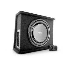 Load image into Gallery viewer, DS18 Single 12in Shallow Subwoofer and Enclosure 350 Watts RMS Amplified Sealed Black Carpet