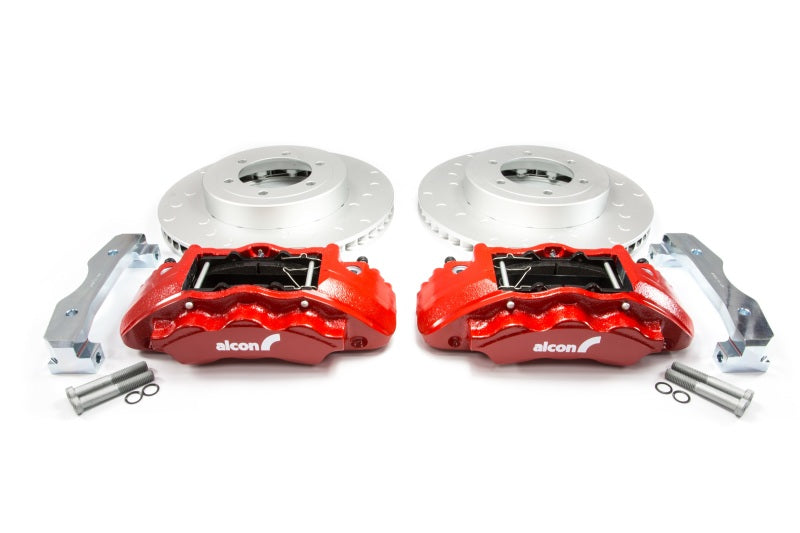Alcon 2016+ Toyota Tacoma w/ 17in+ Wheels 352x30mm Rotors 6-Piston Calipers Front Brake Kit - Red ALABKF1551G58