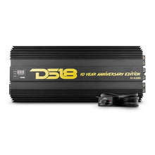 Load image into Gallery viewer, DS18 1-Chnl Amp 18000 Burst/0.67ohm 10000/1ohm 5800/2ohm 3500/4ohm Watts RMS w/ Voltmeter Black