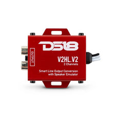 Load image into Gallery viewer, DS18 Hi/Low Converter 2-Chnl Speaker Emulator Remote Out For Adding Aftermarket Amps To Any System