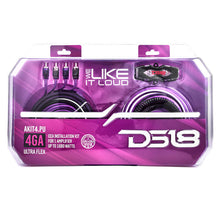 Load image into Gallery viewer, DS18 4-GA Amplifier Install Kit Advance- Purple