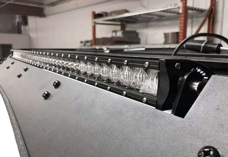 Cali Raised 40in Cutout Prinsu Roof Rack 42in Led Light & Bracket Kit w/ Square Blue Backlit Switch CR4262