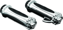 Load image into Gallery viewer, Kuryakyn Zombie Grips With Throttle Boss Throttle-By-Wire Chrome