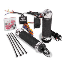 Load image into Gallery viewer, Performance Machine FLTRX TBW Heated Grips Apex - Chrome