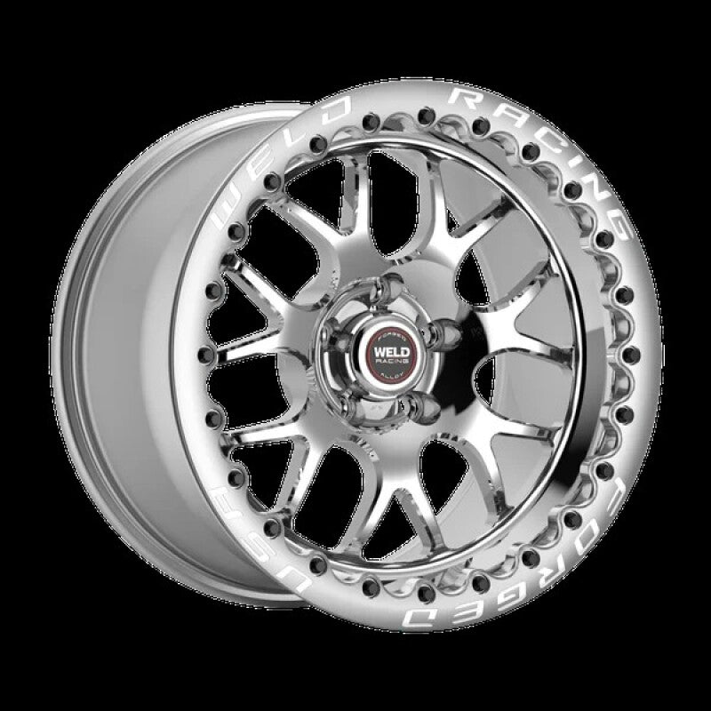 Weld S77 15x10 / 5x4.5 BP / 6.5in BS (Med Pad) Polished Wheel - Black SBL MT 77MP510A65F