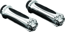 Load image into Gallery viewer, Kuryakyn Zombie Grips Without Throttle Boss Throttle-By-Wire Chrome