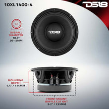 Load image into Gallery viewer, DS18 10in 700 Watts RMS 4 ohm Mid-Range Loudspeakers
