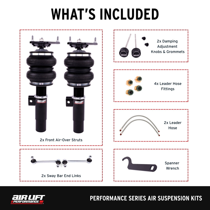 Air Lift 05-14 Audi A3 / 06-14 Volkswagen GTI Performance Front Kit - GTR Auto