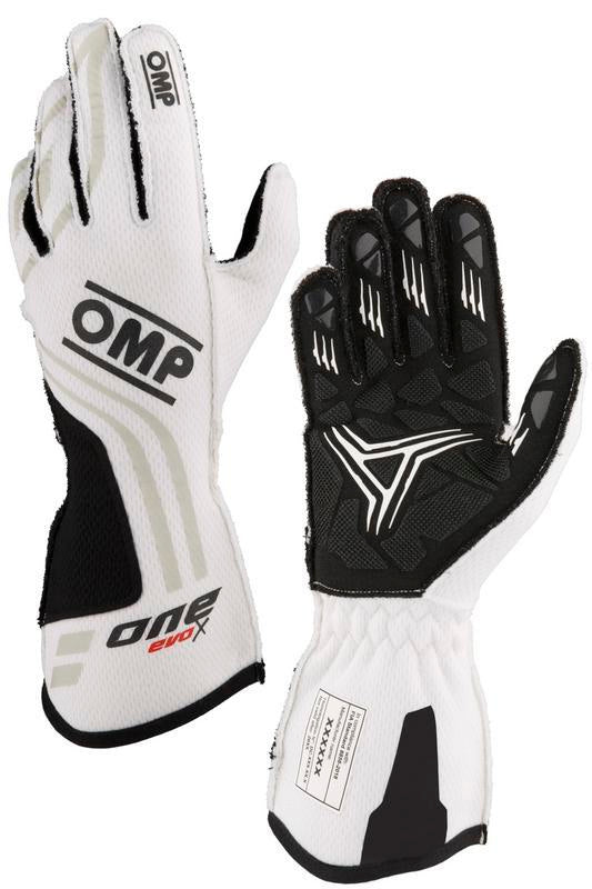 OMP ONE EVO X GLOVES FIA 8856-2018 ORANGE / BLACK SZ S