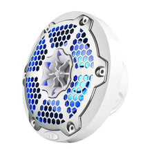 Load image into Gallery viewer, DS18 NXL-M Series Speaker w/ RGB LED Lights 6.5in 2-Way 100 Watts RMS 4 ohm White w/ Cover