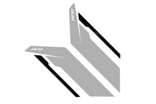 Load image into Gallery viewer, APR Sideburn Stickers - Silver APR/Black Stripe (Pair) PM100335